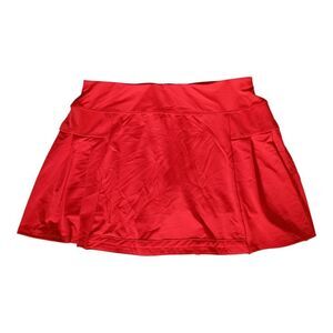 Lucky In Love Skort XS Womens Red Athletic Tennis 88% Polyester 12% Lycra Solid